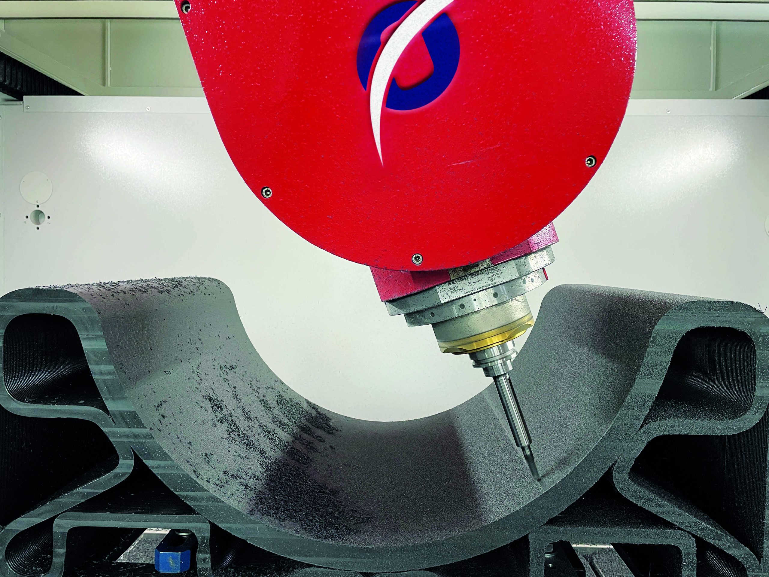  Cnc milling on carbon fiber mould for aerospace application
