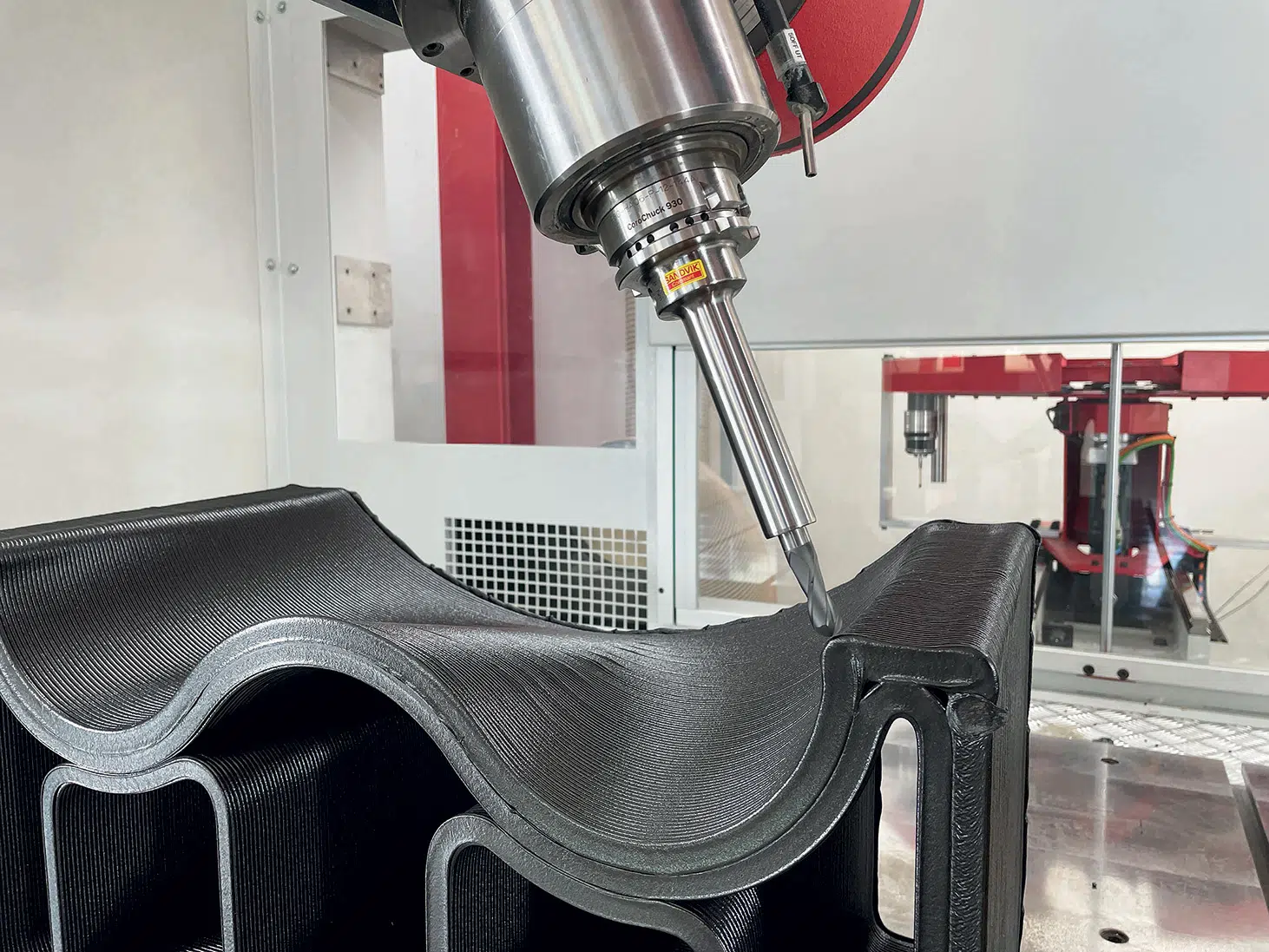  Belotti BEAD machine with Sandvik Coromant tool for carbon fiber cnc milling